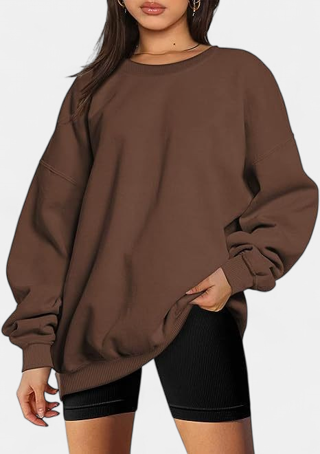 MARINIE - Women's Plus Size Oversized Crew Neck Sweatshirt