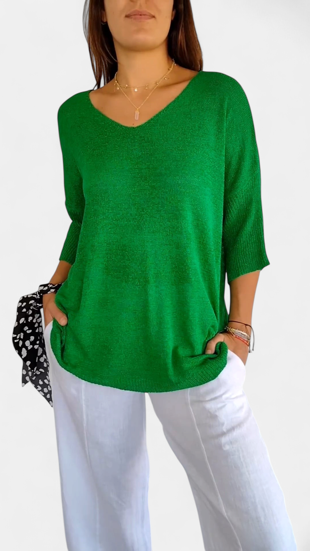 LAUREN - Casual V-Neck Top
