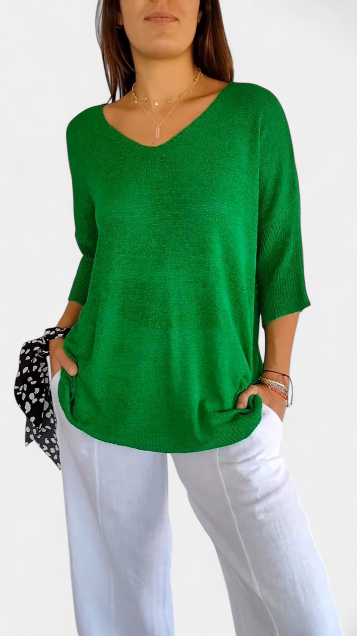 LAUREN - Casual V-Neck Top