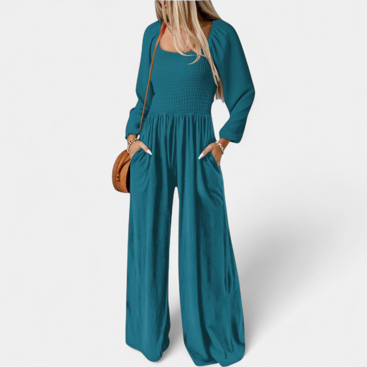 KISHA | Wide Leg Loose Jumpsuit for Women | Casual Chic One-Piece Summer Dress Romper