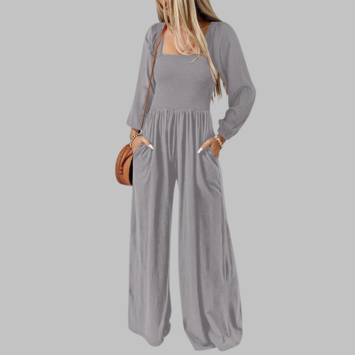 KISHA - Chic Loose Overall Wide Leg Jumpsuit