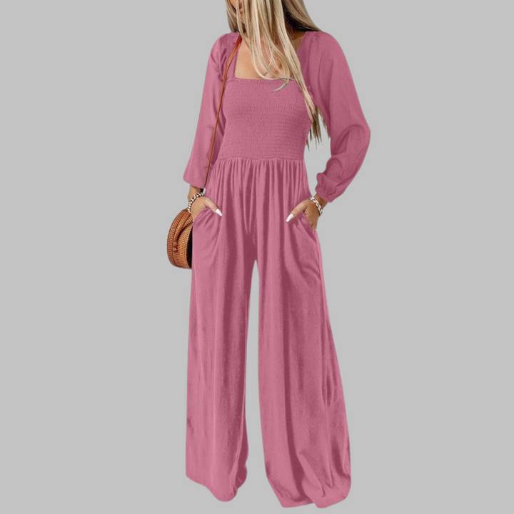 KISHA - Chic Loose Overall Wide Leg Jumpsuit