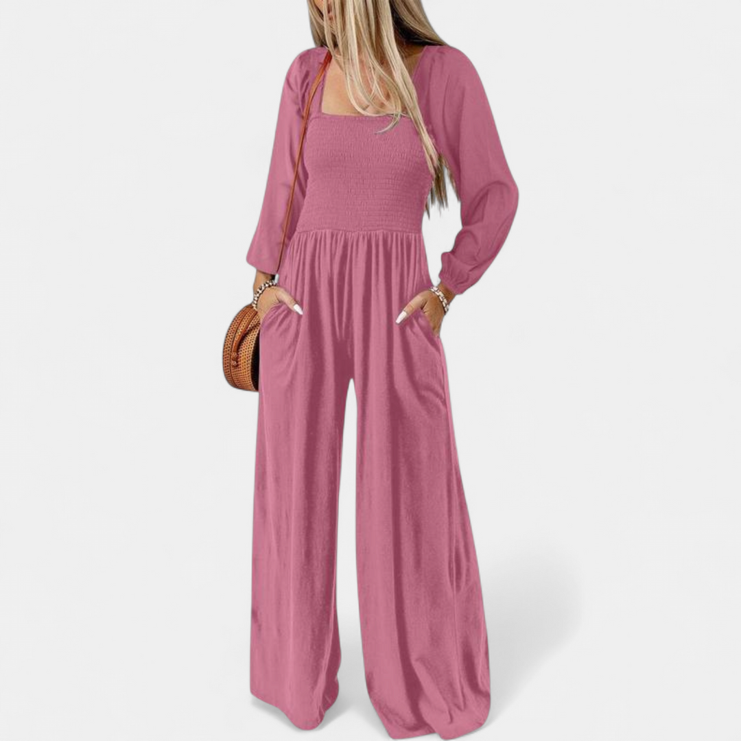 KISHA | Wide Leg Loose Jumpsuit for Women | Casual Chic One-Piece Summer Dress Romper