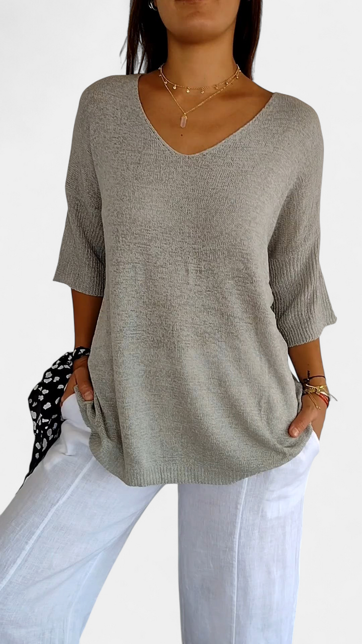LAUREN - Casual V-Neck Top