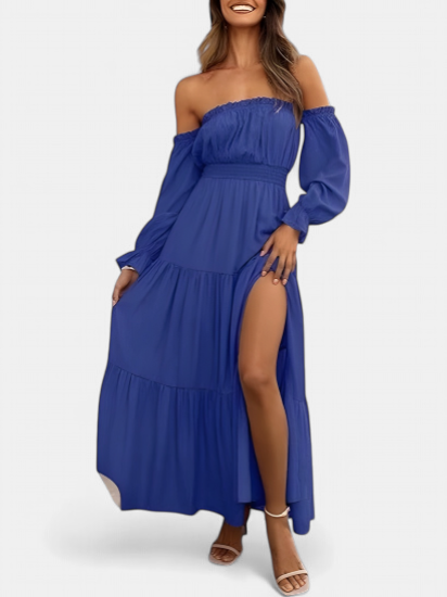 LEXIE | Boho Off Shoulder Tiered Maxi Sundress for Women | Summer Dress