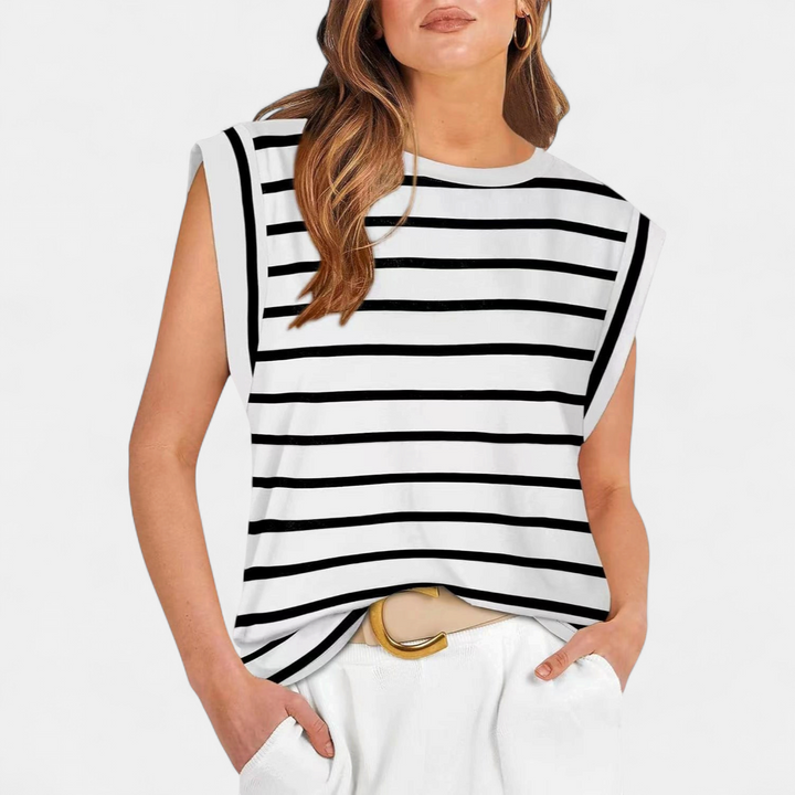 SAMPAGUITA | Comfy Loose Fit Crew Neck Summer Top