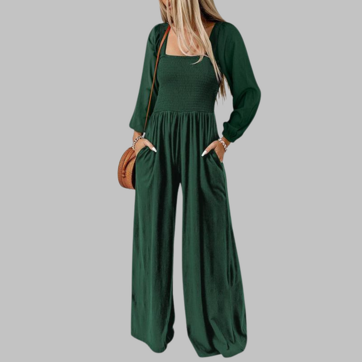KISHA - Chic Loose Overall Wide Leg Jumpsuit