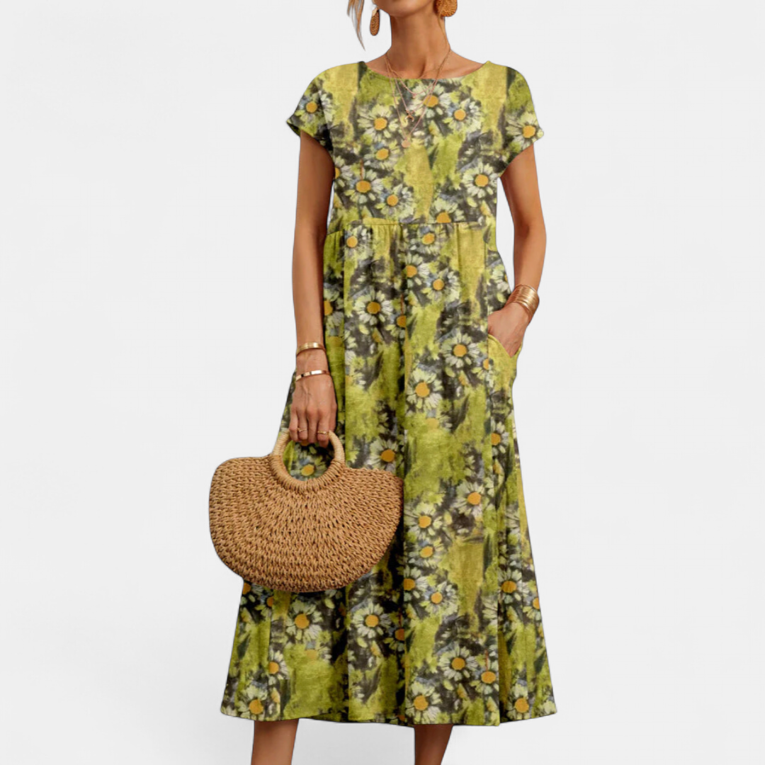 FLORENE - Breezy Floral Midi Dress