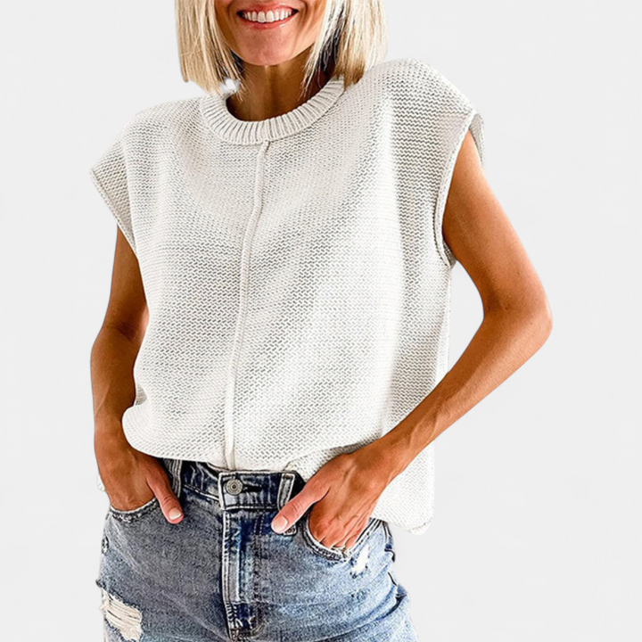 MAISIE - Casual Minimalist Crewneck Sleeveless Top