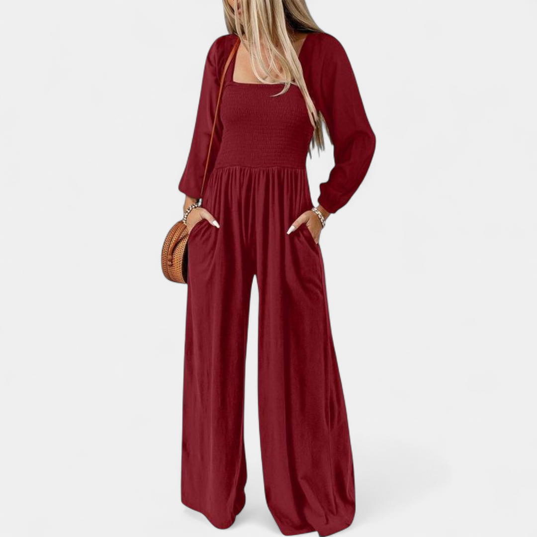 KISHA | Wide Leg Loose Jumpsuit for Women | Casual Chic One-Piece Summer Dress Romper
