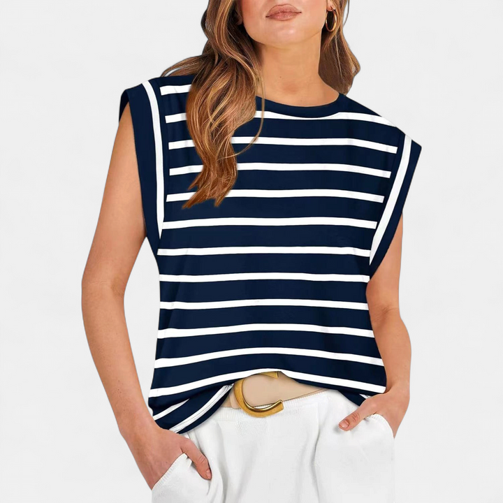 SAMPAGUITA | Comfy Loose Fit Crew Neck Summer Top