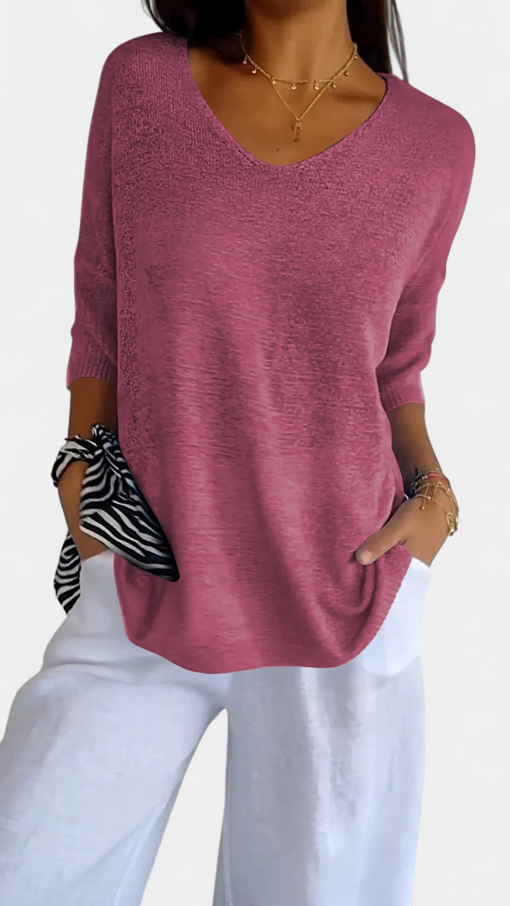 LAUREN - Casual V-Neck Top