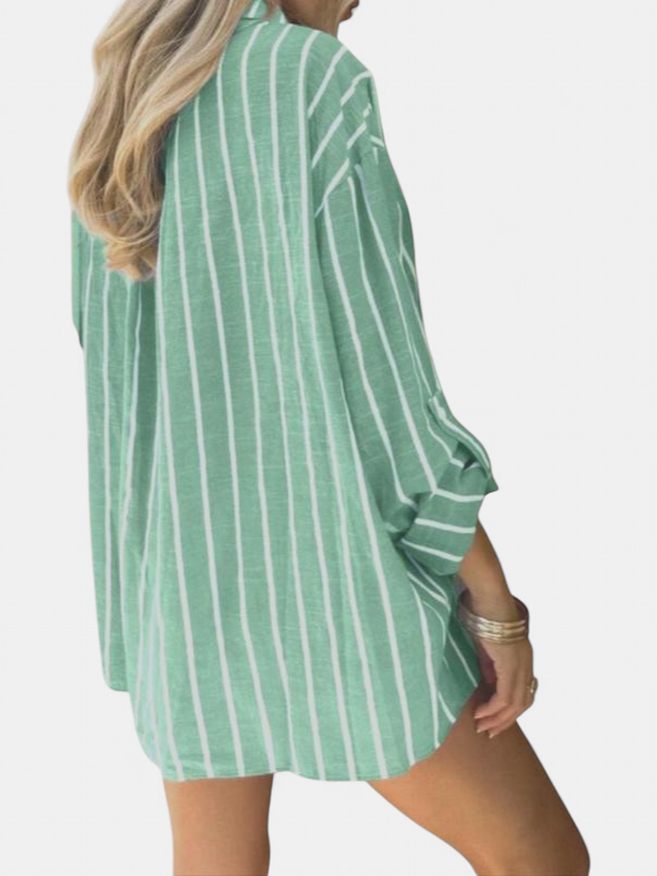 ELISENA | Timeless Long Sleeve Striped Summer Top