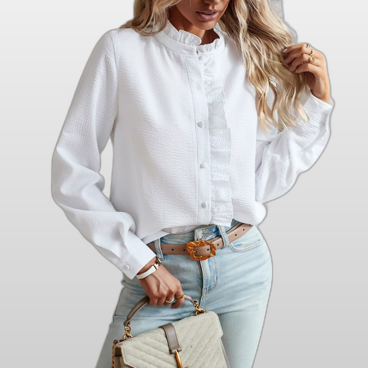 HONEY | Casual Ruffle Trim Women's Top