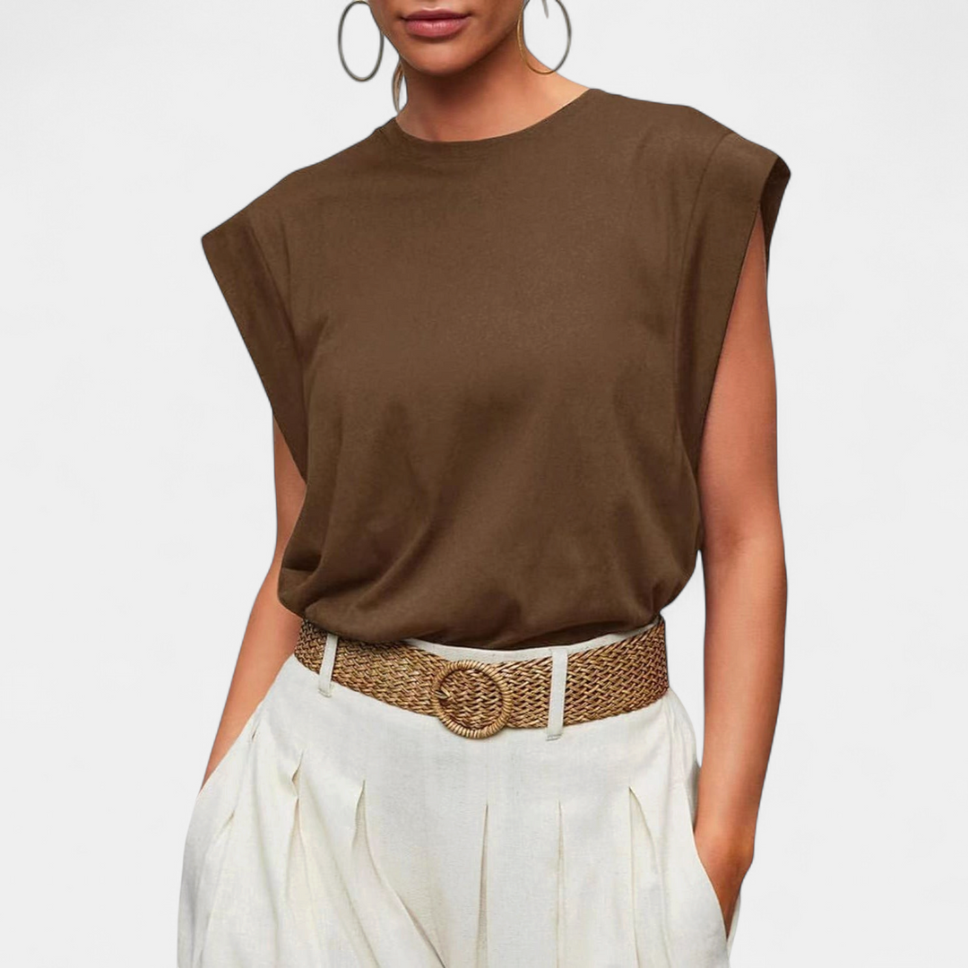 SAMPAGUITA | Comfy Loose Fit Crew Neck Summer Top