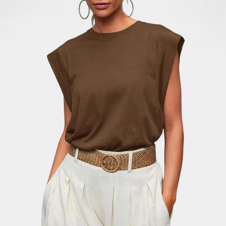SAMPAGUITA | Comfy Loose Fit Crew Neck Summer Top