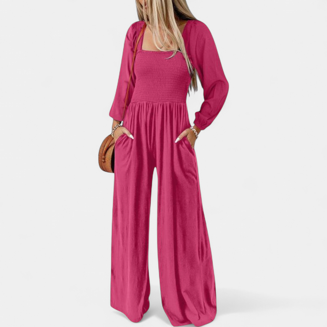KISHA | Wide Leg Loose Jumpsuit for Women | Casual Chic One-Piece Summer Dress Romper