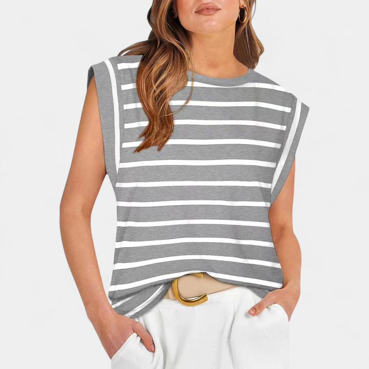 SAMPAGUITA | Comfy Loose Fit Crew Neck Summer Top