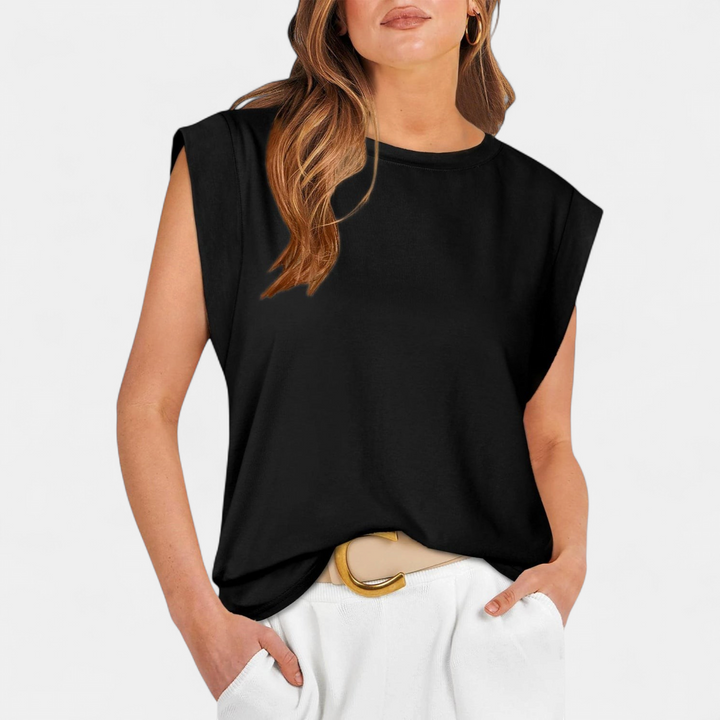 SAMPAGUITA | Comfy Loose Fit Crew Neck Summer Top