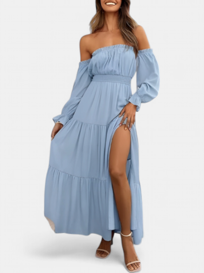 LEXIE | Boho Off Shoulder Tiered Maxi Sundress for Women | Summer Dress