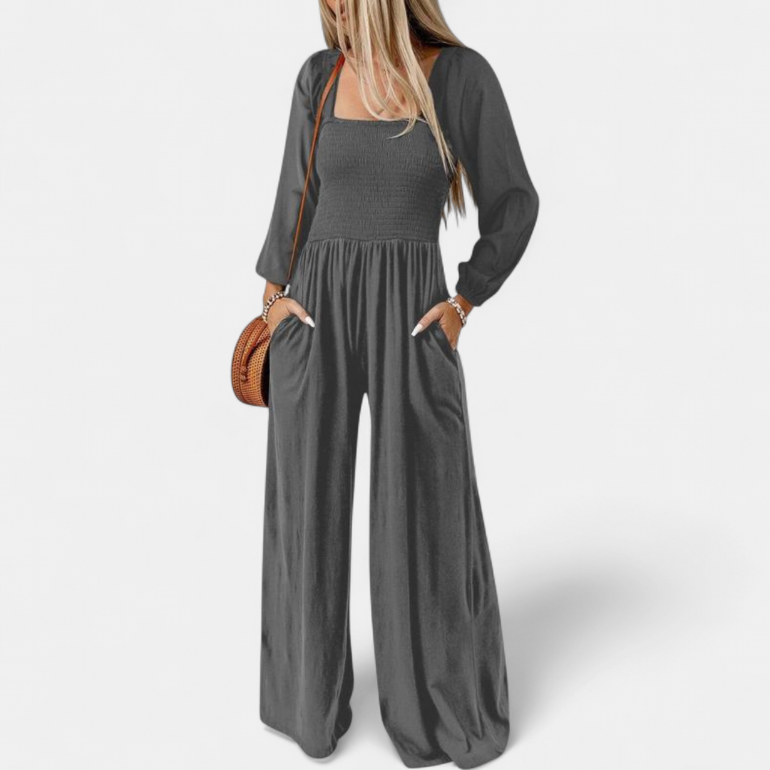KISHA | Wide Leg Loose Jumpsuit for Women | Casual Chic One-Piece Summer Dress Romper