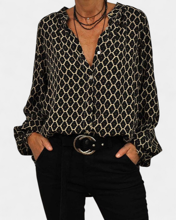 ELVIRA | Women's V-Neck Business Casual Blouse