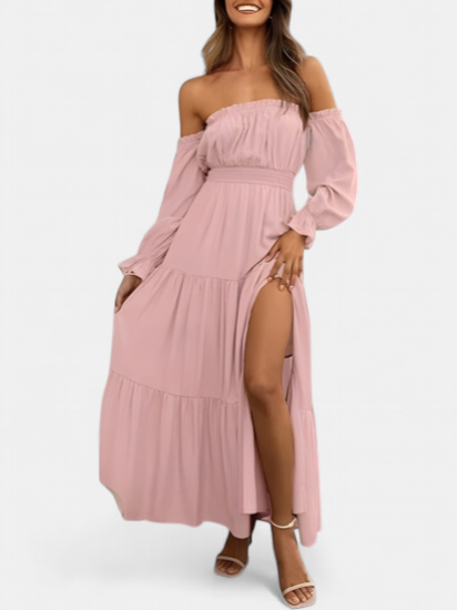 LEXIE | Boho Off Shoulder Tiered Maxi Sundress for Women | Summer Dress