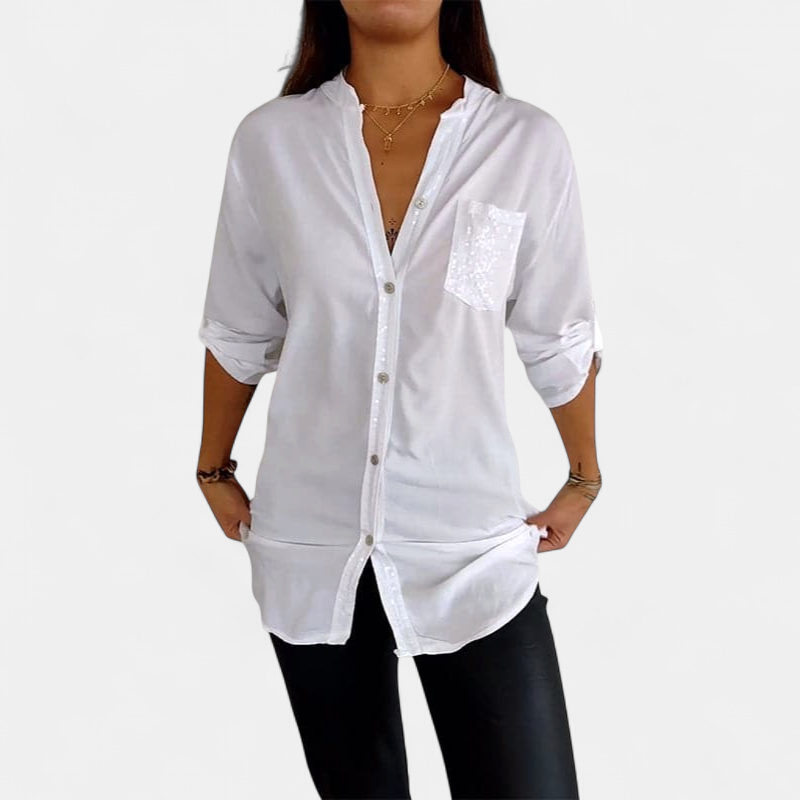 DANICA -  Sequin Detailed Blouse