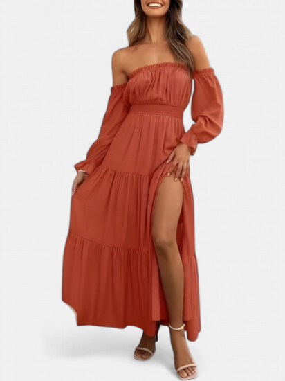 LEXIE | Boho Off Shoulder Tiered Maxi Sundress for Women | Summer Dress