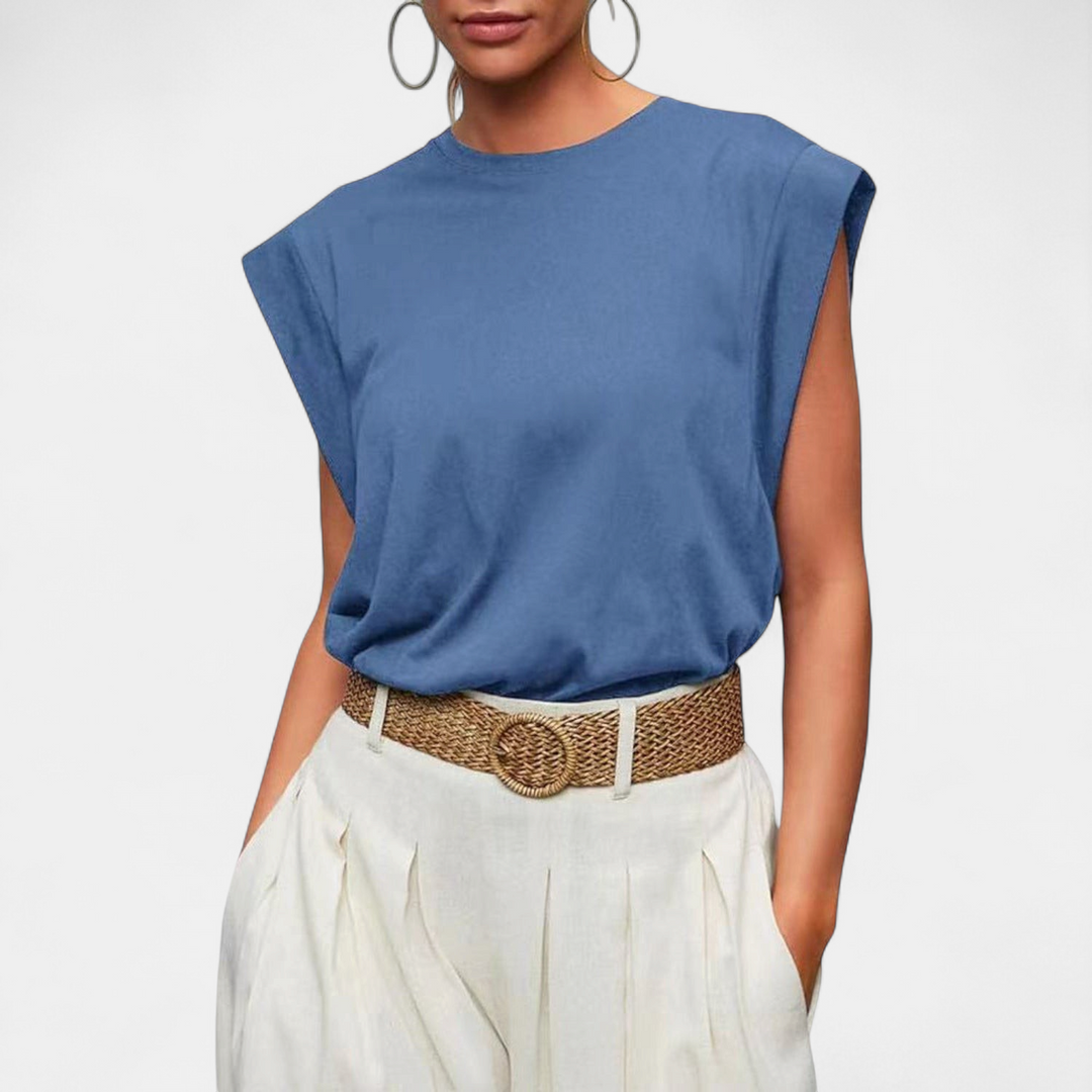 SAMPAGUITA | Comfy Loose Fit Crew Neck Summer Top
