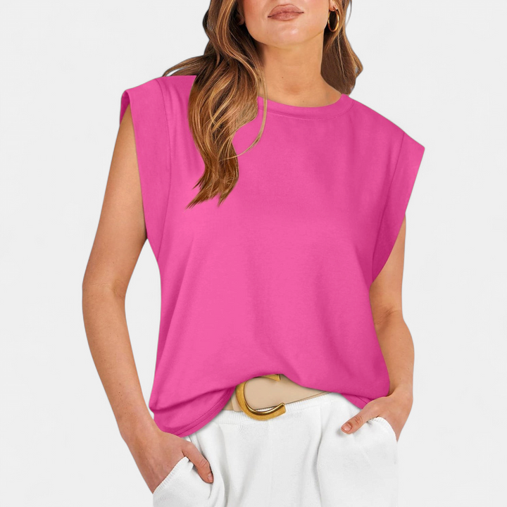 SAMPAGUITA | Comfy Loose Fit Crew Neck Summer Top
