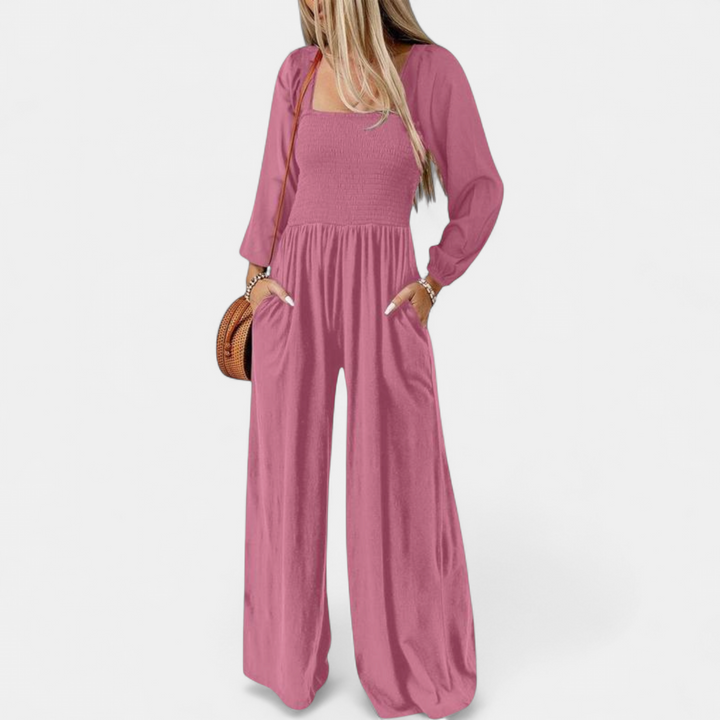 KISHA | Wide Leg Loose Jumpsuit for Women | Casual Chic One-Piece Summer Dress Romper