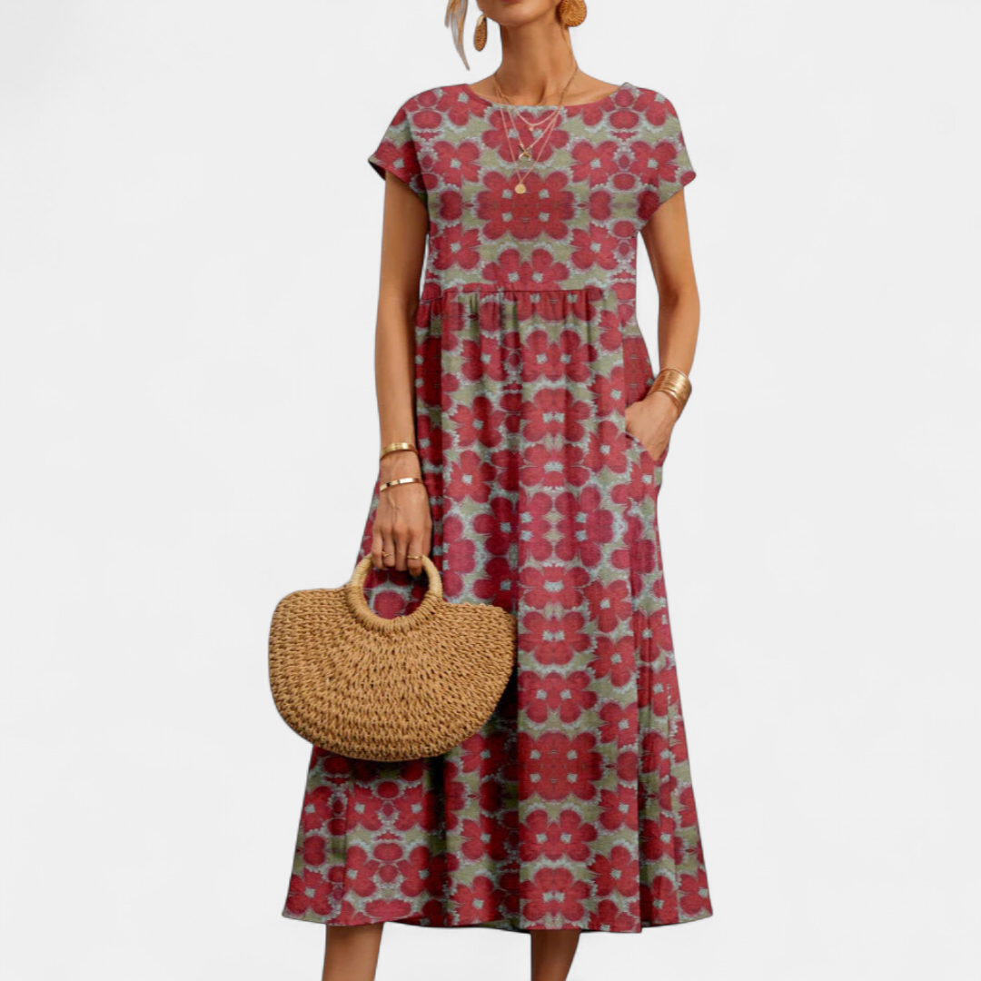 FLORENE - Breezy Floral Midi Dress