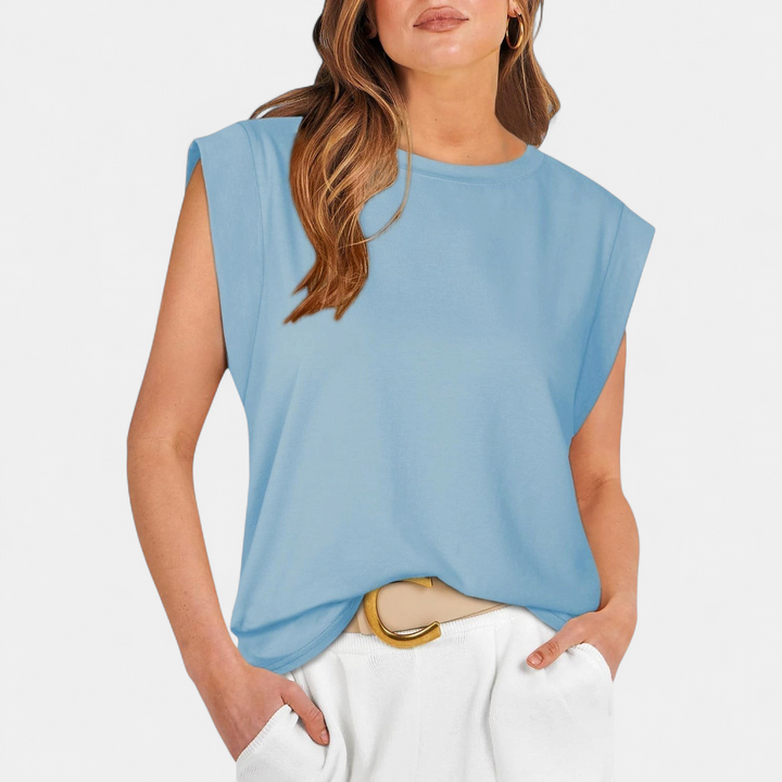 SAMPAGUITA | Comfy Loose Fit Crew Neck Summer Top