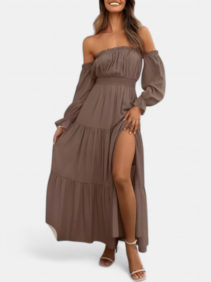 LEXIE | Boho Off Shoulder Tiered Maxi Sundress for Women | Summer Dress