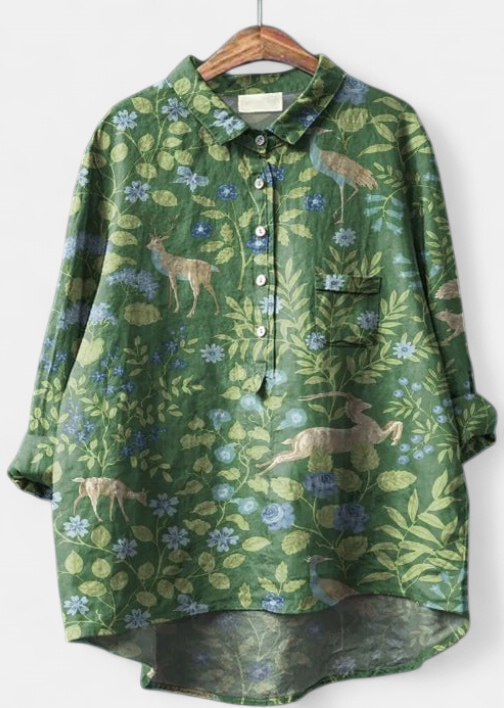CAITLIN - Classic Floral Blouse