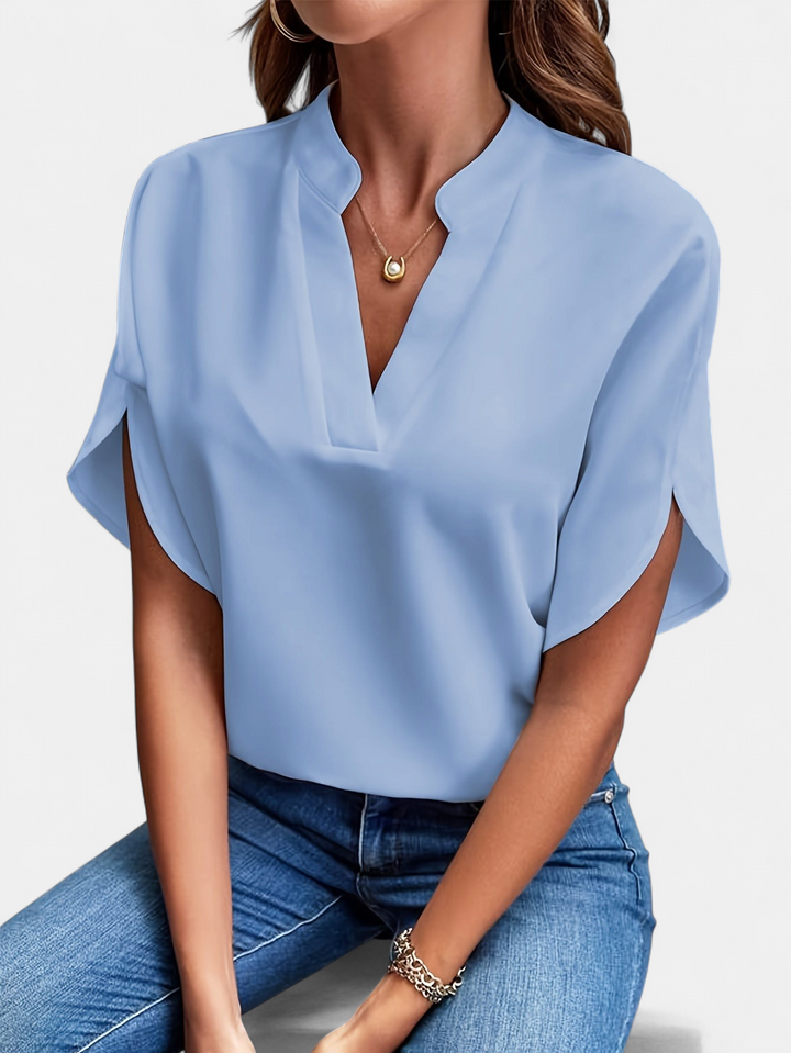 DELANEY | Elegant Women's V-Neck Blouse for Business Casual