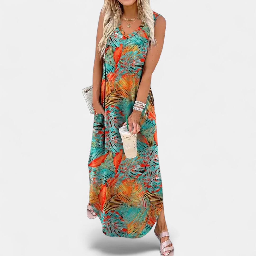 Floral Blue Orange