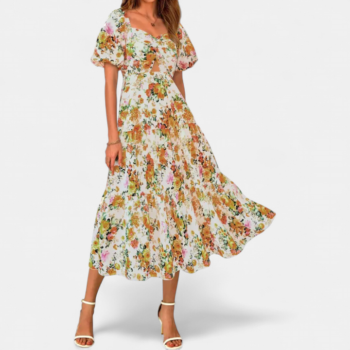 Floral White Orange