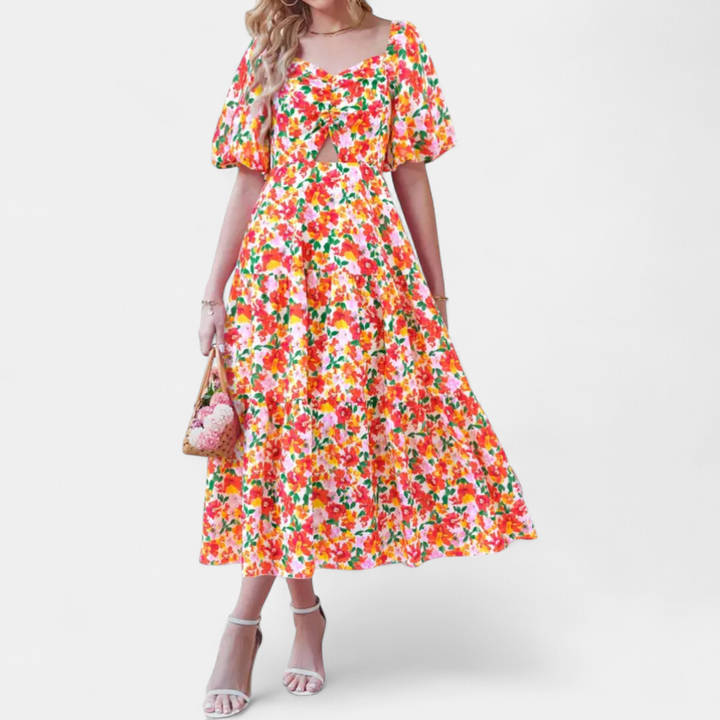Floral White Red