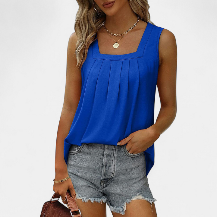 MARILOU | Women's Pleated Lightweight Breathable Tank Top