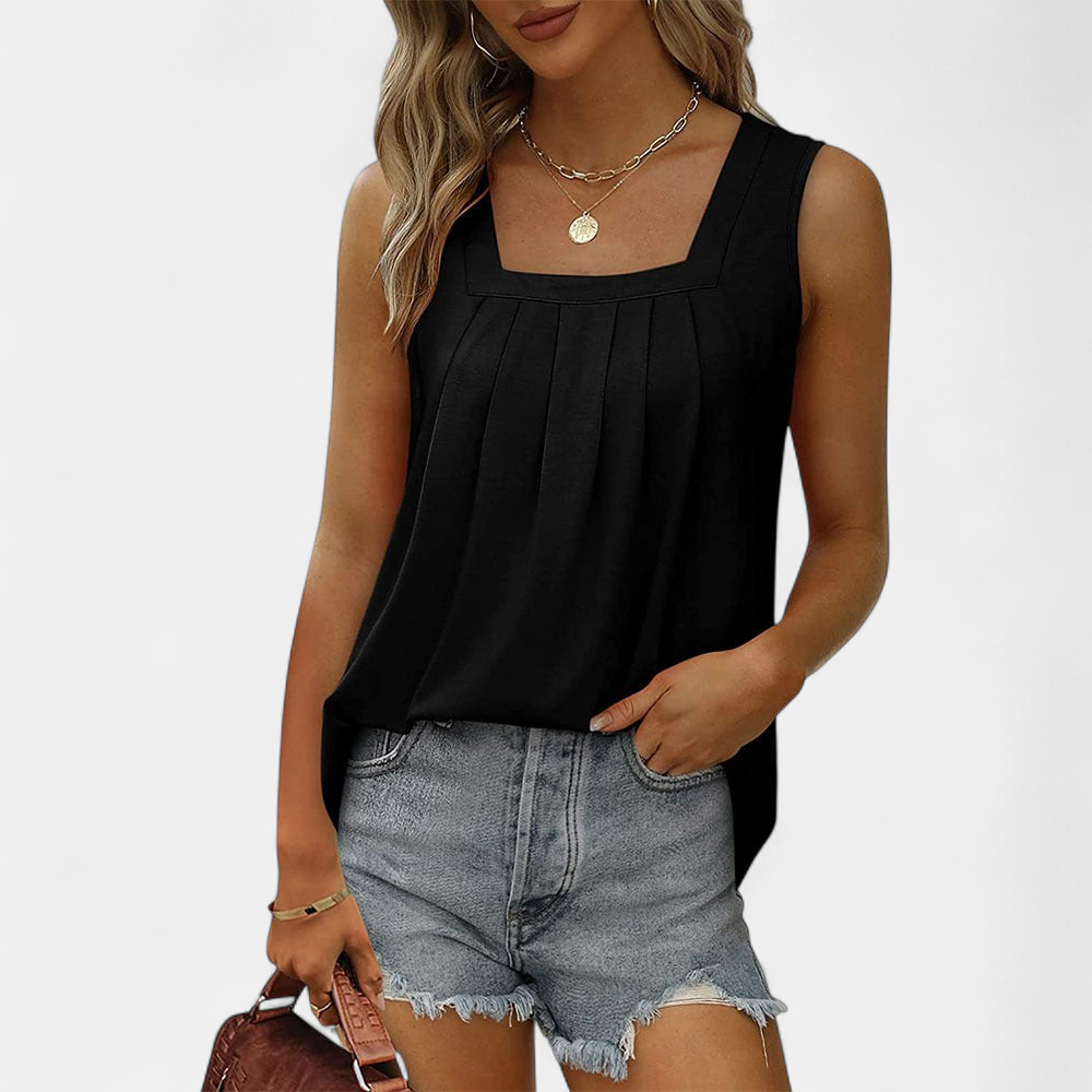 MARILOU | Women's Pleated Lightweight Breathable Tank Top