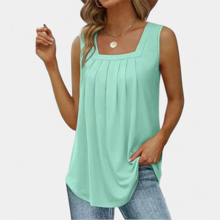 MARILOU | Women's Pleated Lightweight Breathable Tank Top