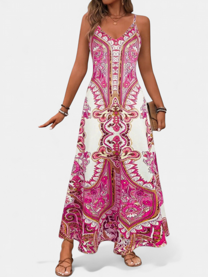 JAYZHEL | Sleeveless Strap Maxi Sundress | Women's Casual Summer Dress