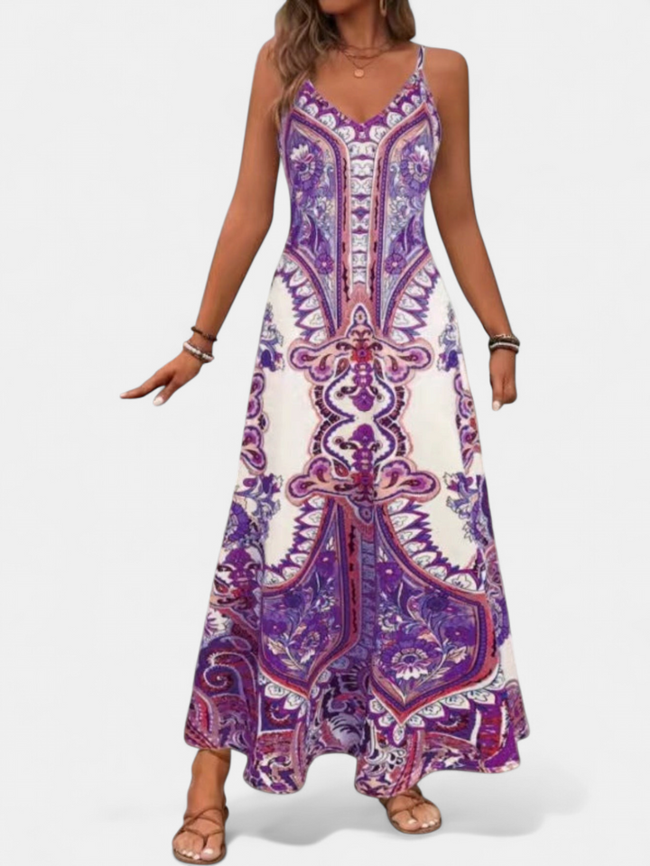 JAYZHEL | Sleeveless Strap Maxi Sundress | Women's Casual Summer Dress