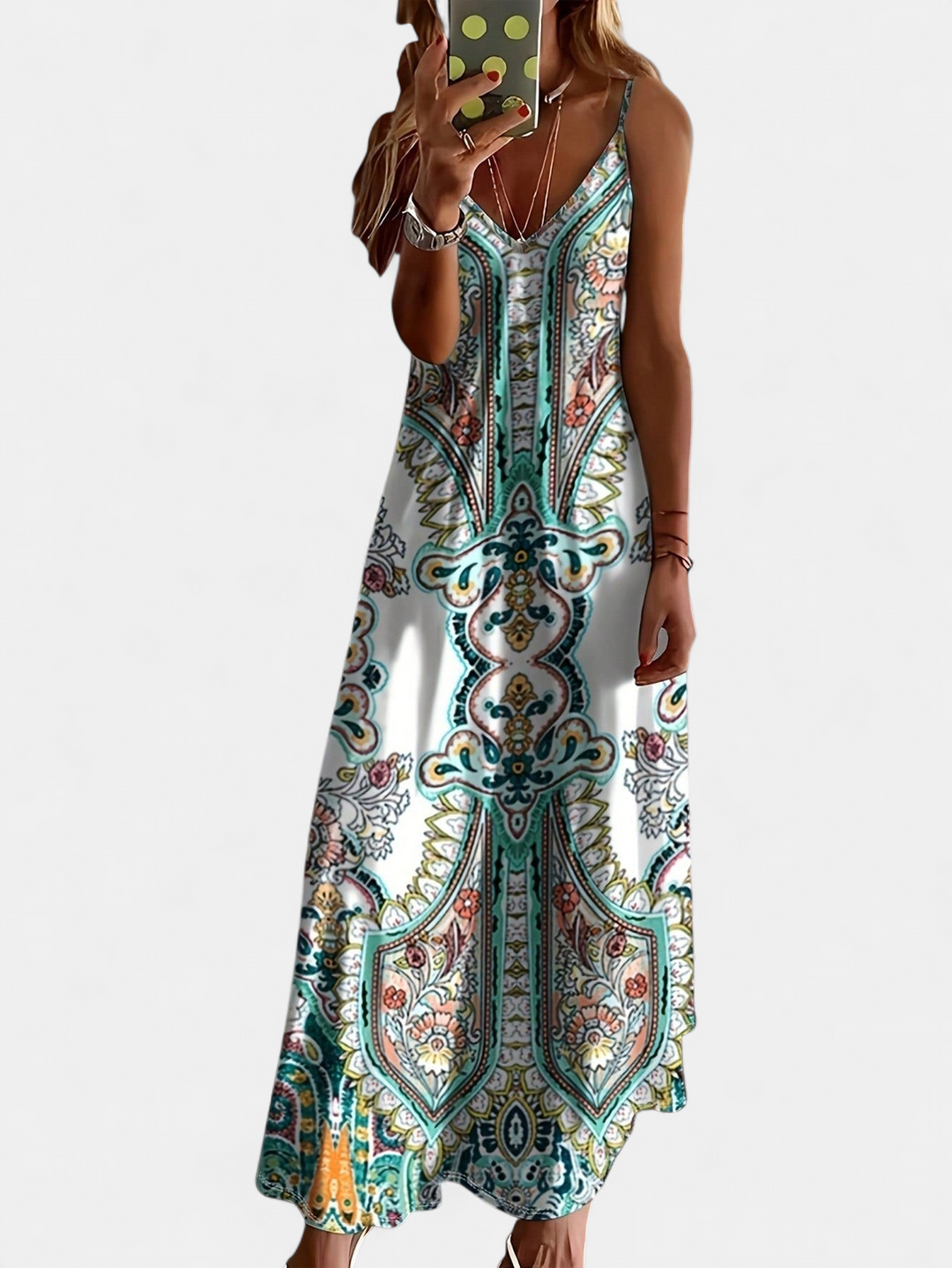 JAYZHEL | Sleeveless Strap Maxi Sundress | Women's Casual Summer Dress