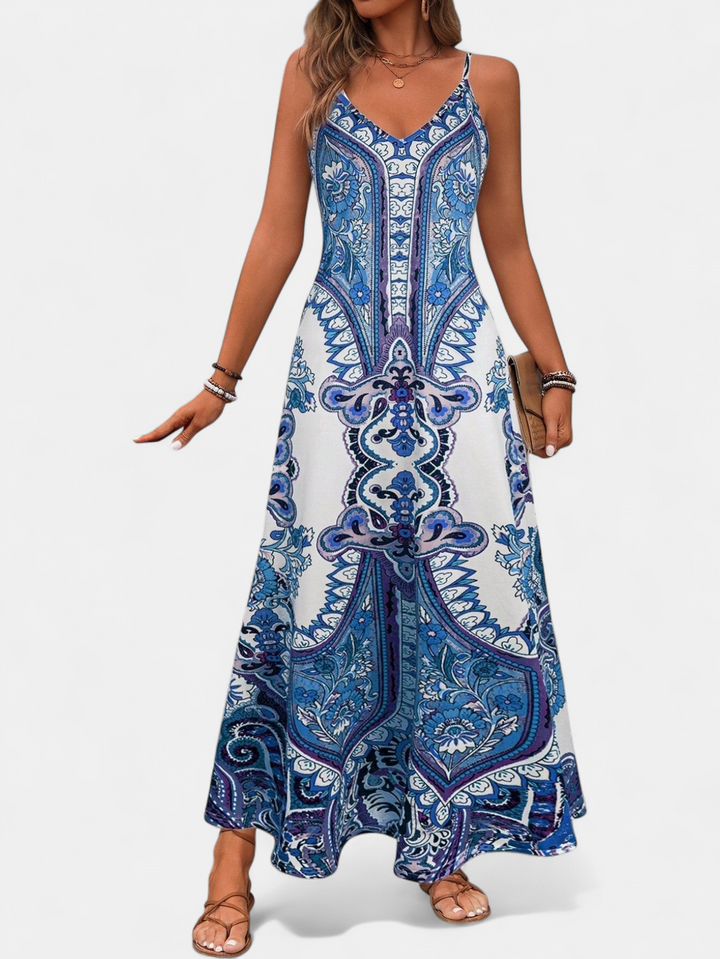 JAYZHEL | Sleeveless Strap Maxi Sundress | Women's Casual Summer Dress