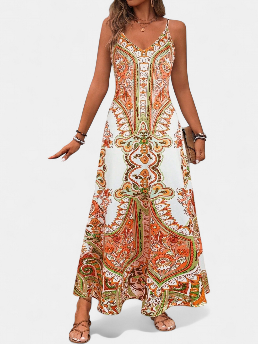 JAYZHEL | Sleeveless Strap Maxi Sundress | Women's Casual Summer Dress