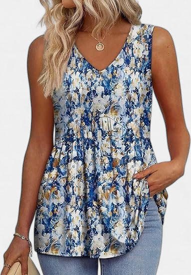 ELIORA | Effortless Flowy Sleeveless Tank Top