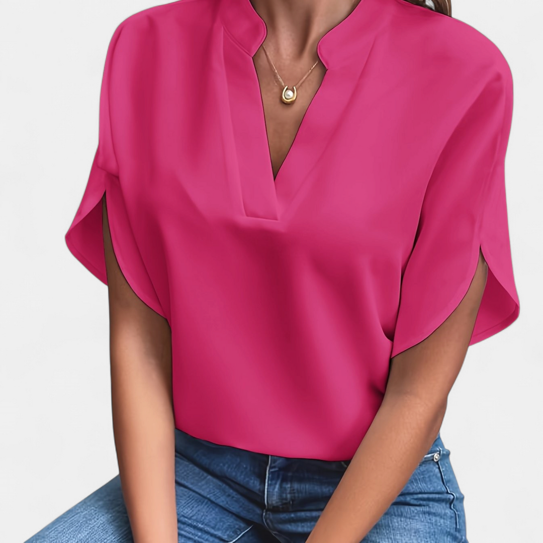 DELANEY | Elegant Women's V-Neck Blouse for Business Casual